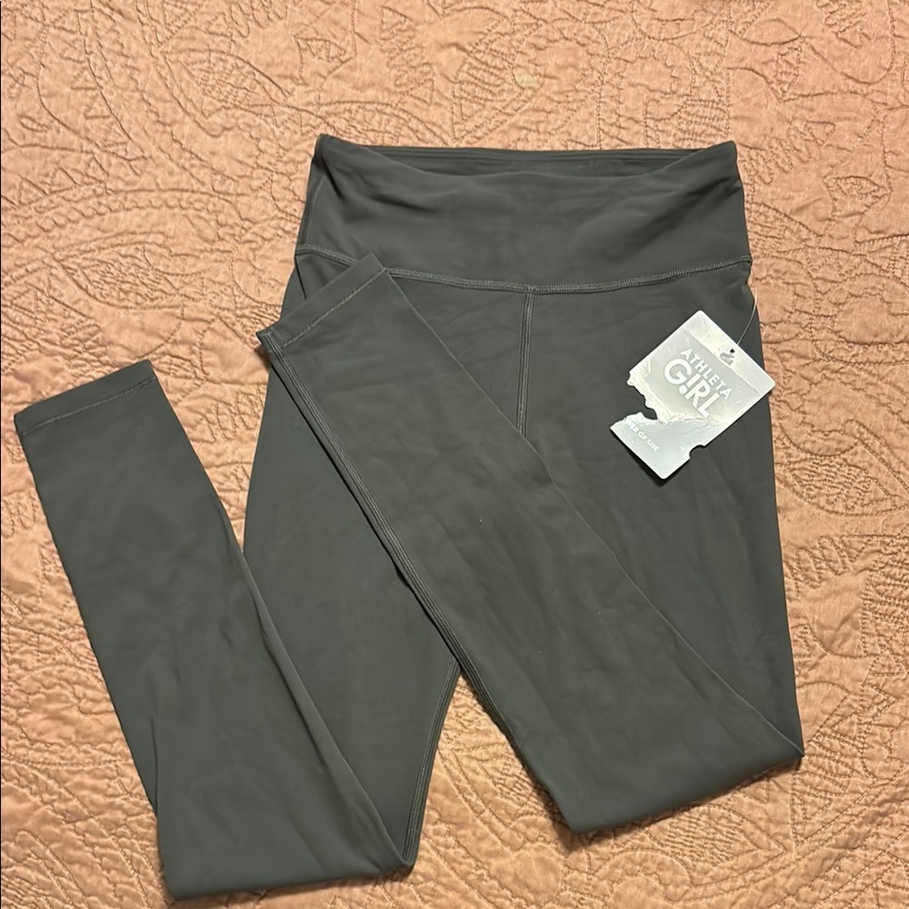 Grey High-Rise Full-Length Leggings